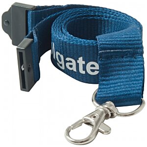 Additional Image 2 - a blue lanyard with white text