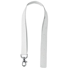 Additional Image 1 - a white lanyard with a snap hook
