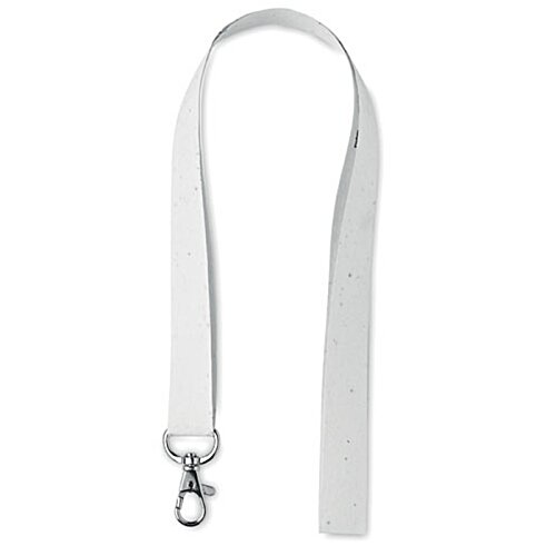 Additional Image 1 - a white lanyard with a snap hook