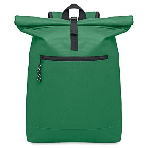 Additional Image 13 - a green backpack with black zippers