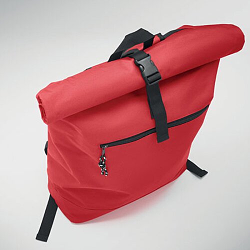 Additional Image 5 - a red backpack with black straps