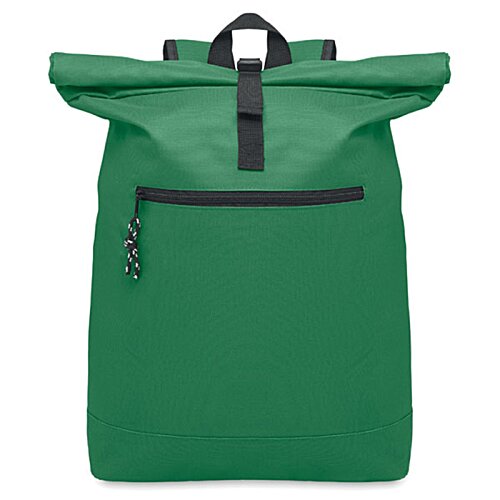 Additional Image 13 - a green backpack with black zippers