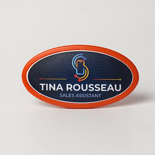 Additional Image 3 - a blue oval with orange border