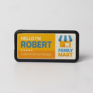 Additional Image 3 - a rectangular yellow and blue sign