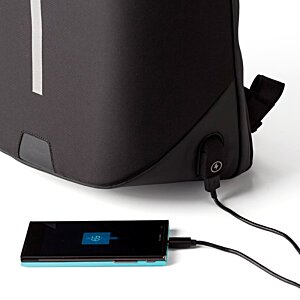 Additional Image 5 - a black rectangular object with a blue button