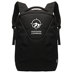 Additional Image 3 - a black backpack with a white logo