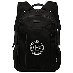 Additional Image 1 - a black backpack with a white logo