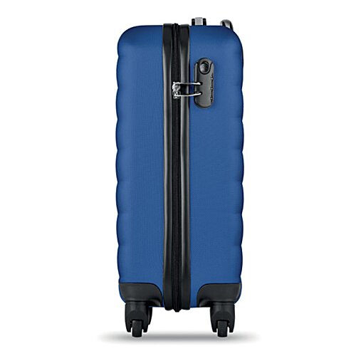 Additional Image 4 - a blue suitcase with wheels