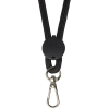 Additional Thumbnail Image 4 - a black lanyard with a silver loop