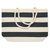 a black and white striped bag