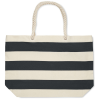 a black and white striped bag