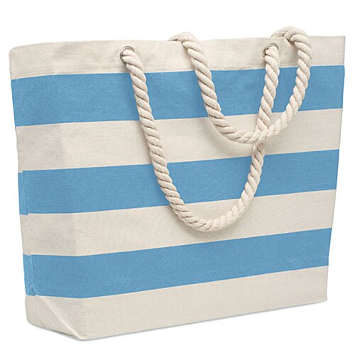 Additional Image 3 - a blue and white striped bag