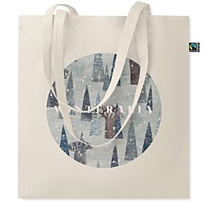 Additional Image 1 - a white bag with a blue circle and a white handle