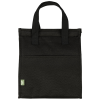 a black bag with a green logo