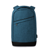 a blue backpack with a black strap