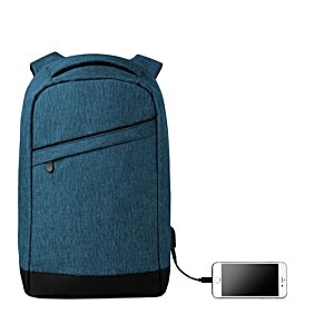 Additional Image 7 - a blue backpack with a cord attached to it