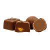 a group of chocolates on a white background