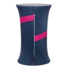 a blue and pink vase