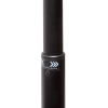 a black pole with a white background