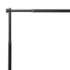 a black pole with a white background