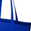 a blue bag with straps