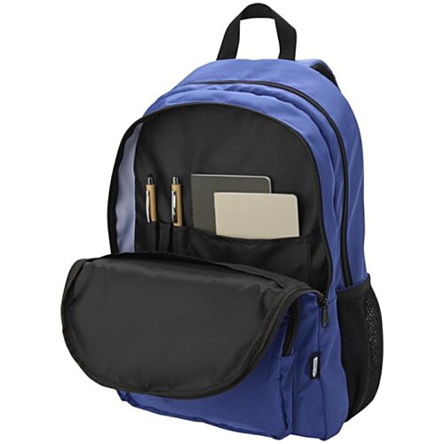 Additional Image 2 - a blue backpack with black pockets