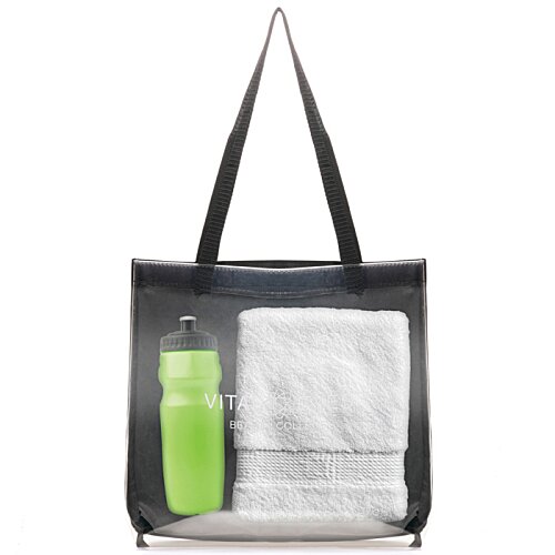 Additional Image 1 - a black and white bag with a green bottle