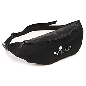 Additional Image 2 - a black waist bag with a strap