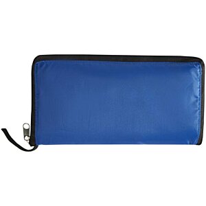 Additional Image 7 - a blue wallet with a black zipper