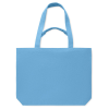 a blue bag with a handle