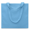 a blue bag with a handle