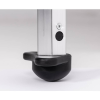 a black and white object on a white surface