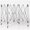 a group of metal poles