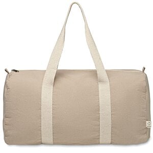 Additional Image 2 - a tan duffel bag with straps