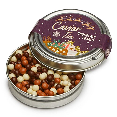 Additional Image 1 - a round metal container with round objects in it