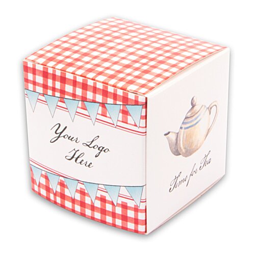 Additional Image 1 - a white box with red and blue patterns