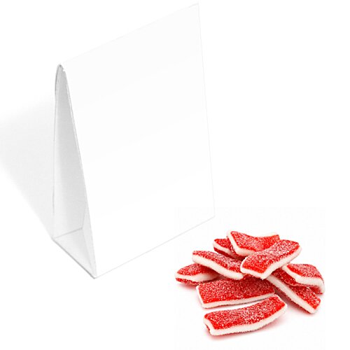 Additional Image 1 - a white pyramid with red flowers