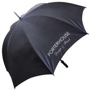Additional Image 1 - a black umbrella with white text