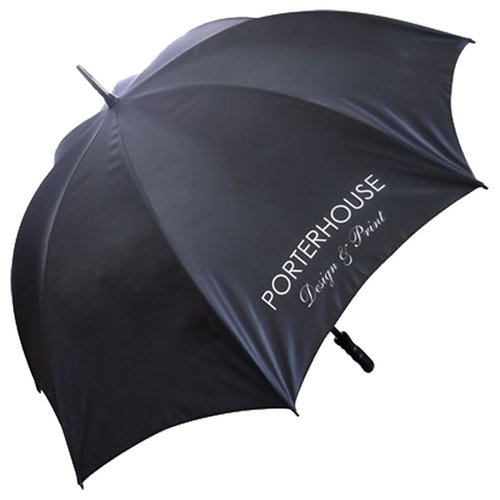 Additional Image 1 - a black umbrella with white text