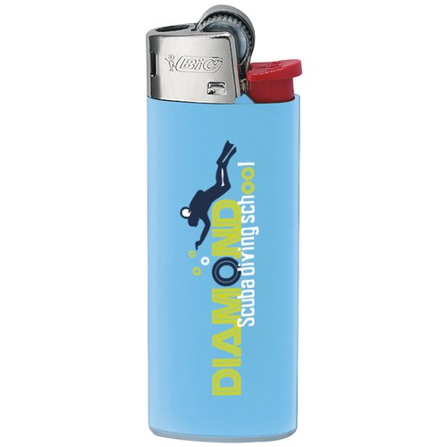 Additional Image 4 - a blue lighter with a yellow and blue design