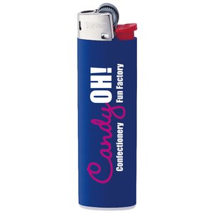 Additional Image 3 - a blue lighter with pink text