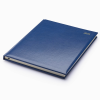 a blue notebook on a white background