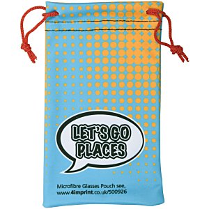 Additional Image 1 - a blue and yellow bag with red string