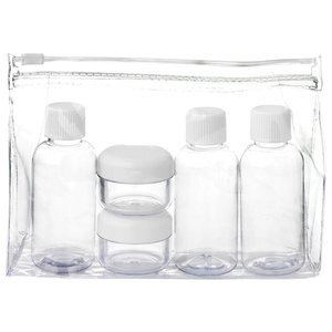 Additional Image 1 - a clear plastic bag with small bottles