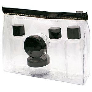 Additional Image 2 - a clear plastic bag with black caps