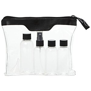 Additional Image 2 - a clear bag with black zippers