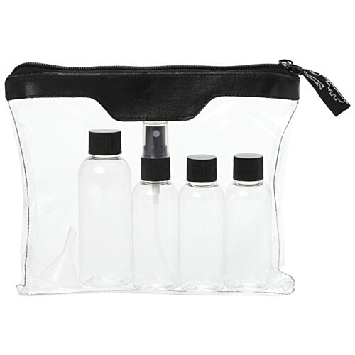 Additional Image 2 - a clear bag with black zippers