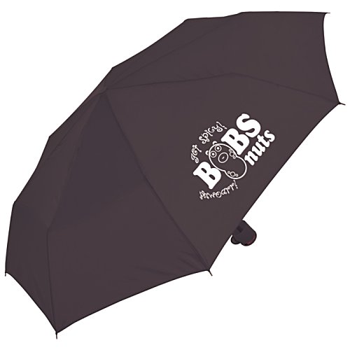 Additional Image 2 - a black umbrella with white text