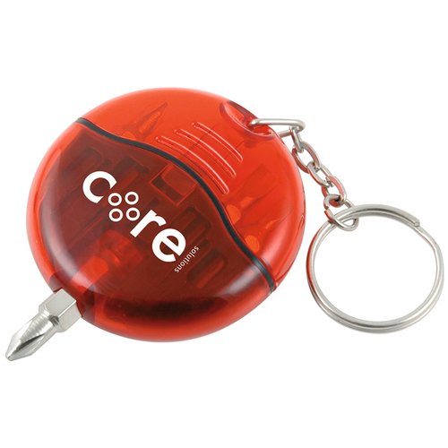 Additional Image 5 - a red and white key chain