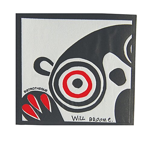 Additional Image 1 - a black and white square with red circles